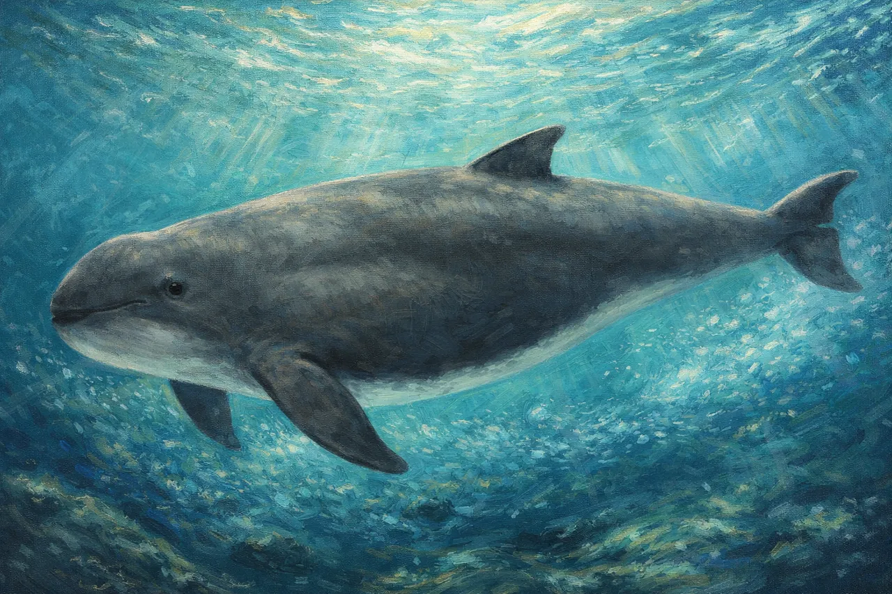 海中を泳ぐコハリイルカ