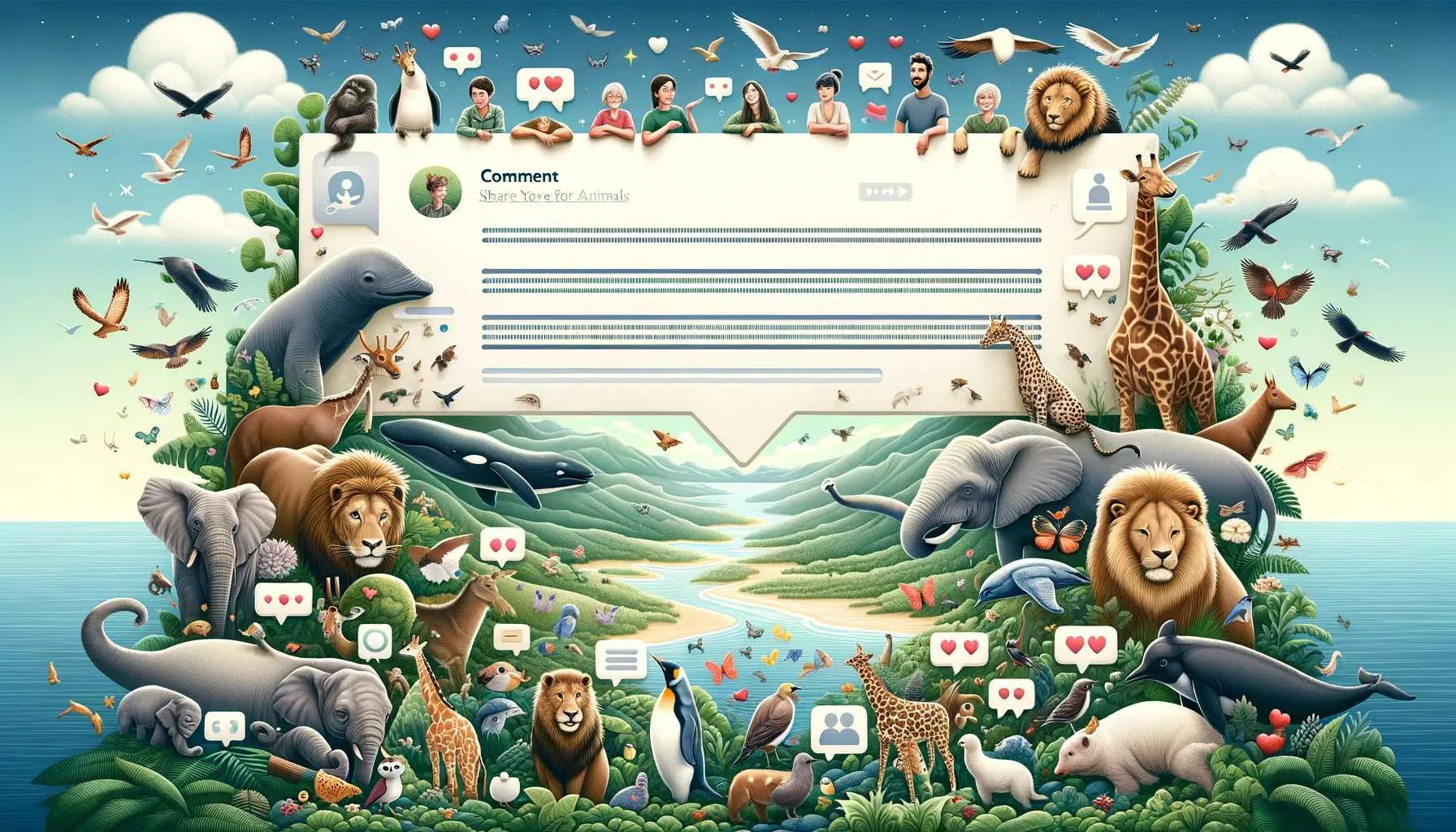 動物愛を伝えるコメントプログラム