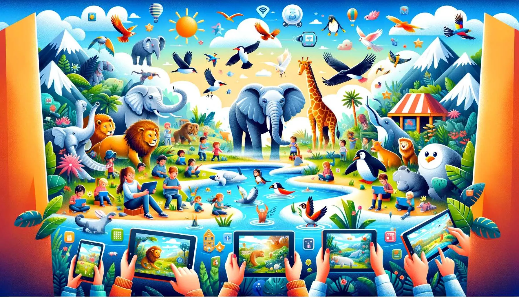 ゲームで楽しく動物教育プログラム